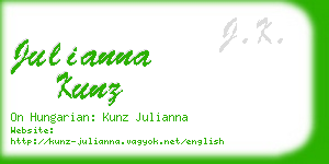 julianna kunz business card